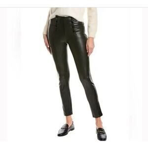 J. McLaughlin Hastings High Waist Faux Leather Pant in Black Womens Size 8
